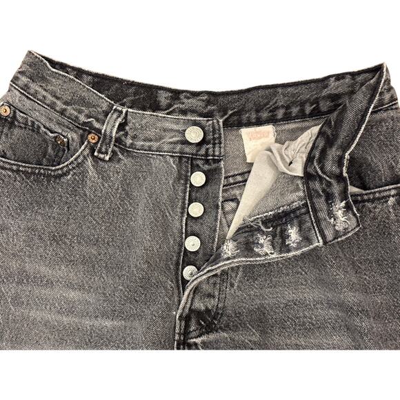 Vintage Levi’s Black electric wash denim Jeans 501-0601 button fly women’s 11 - Picture 4 of 8